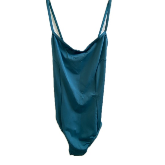 Lady's Teal Leotard Size: Tall-12 - Picture 2 of 7